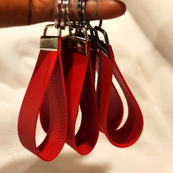 5/$25 Red Leather Key Fob keychain. - Picture 4 of 4